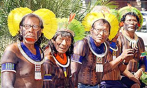 Brazilian indian chiefs, Kaiapos tribe