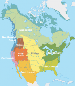 Cultural areas of North America at time of European contact European colonization